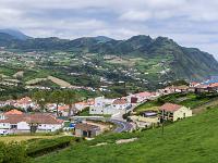 Panoramablick auf Povoacão und Umgebung - Insel São Miguel